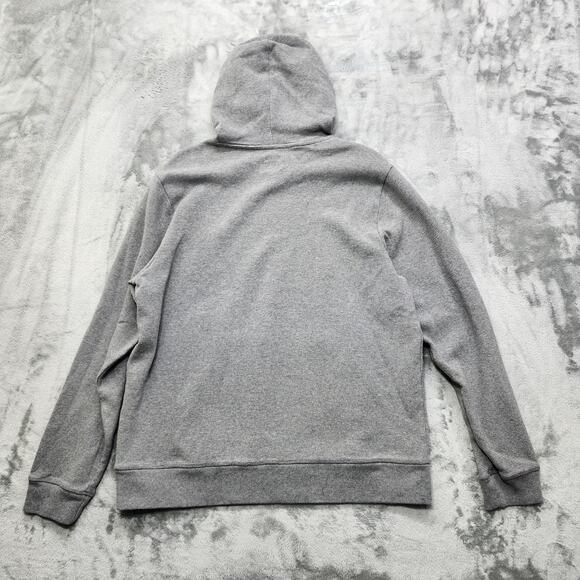 Gap Hoodie Mens XXL Gray Waffle Knit Pullover Kangaroo Pocket Causal Thermal - Picture 2 of 8